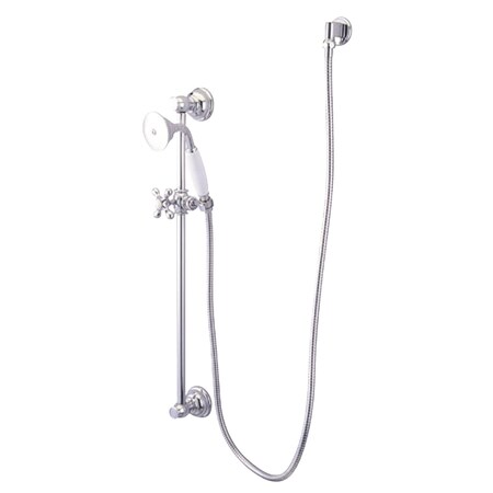 Kingston Brass Shower Combo, Polished Chrome, Wall Mount KAK3521W1